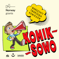 Plakat warsztatów tworzenia komiksów "Komiksowo"
